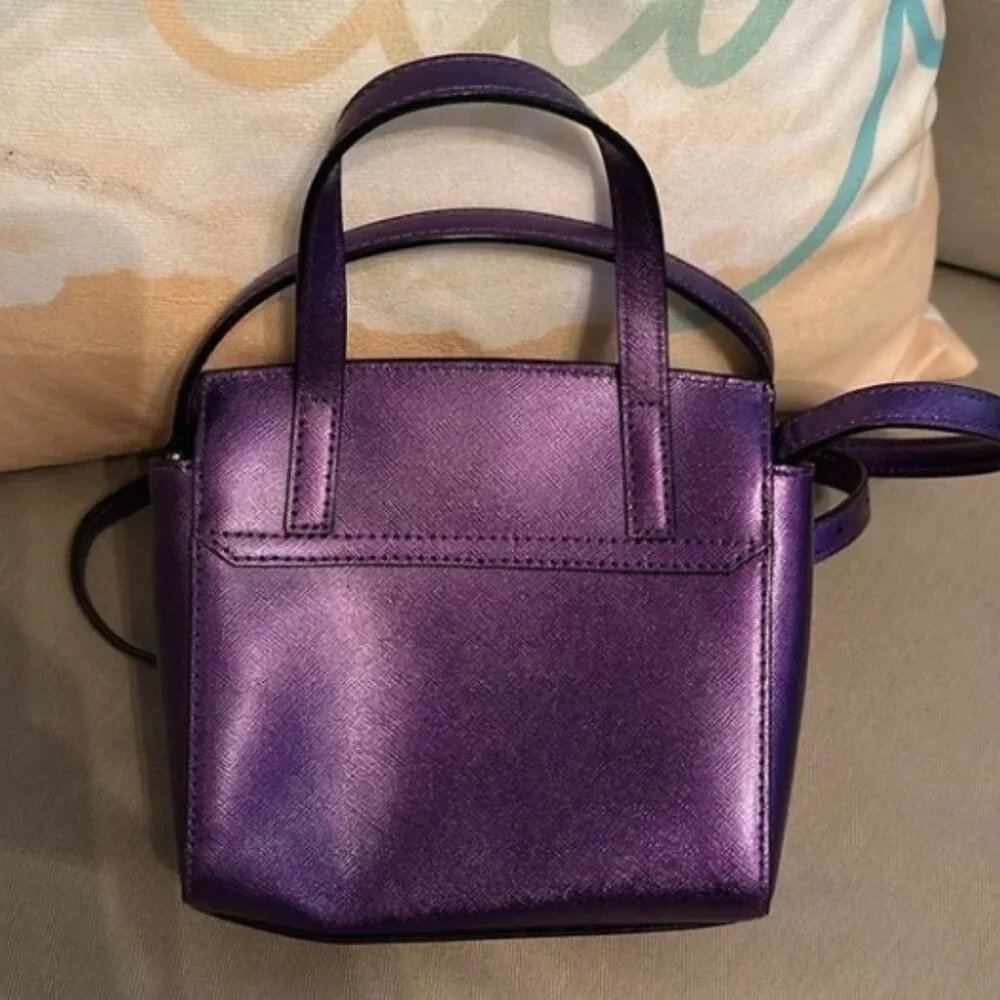 Kate Spade NY Metallic Purple Crossbody Purse